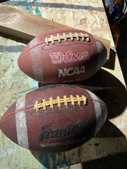 2 Footballs – Wilson NCAA Official Size + Franklin Grip-Rite