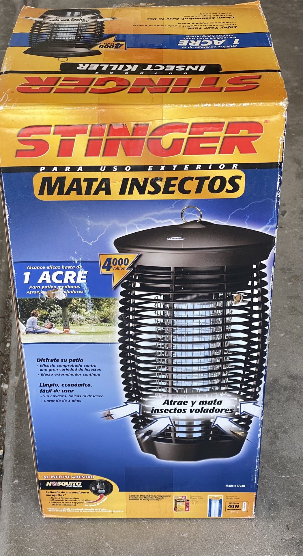 Stinger UV 40 Outdoor Electronic Insect Bug Zapper 1 Acre Coverage