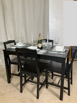 Compact Kitchen Dining Table & 4 Chairs