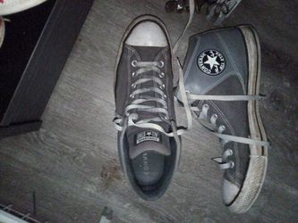 size 12 almost new grey on grey chuck high tops