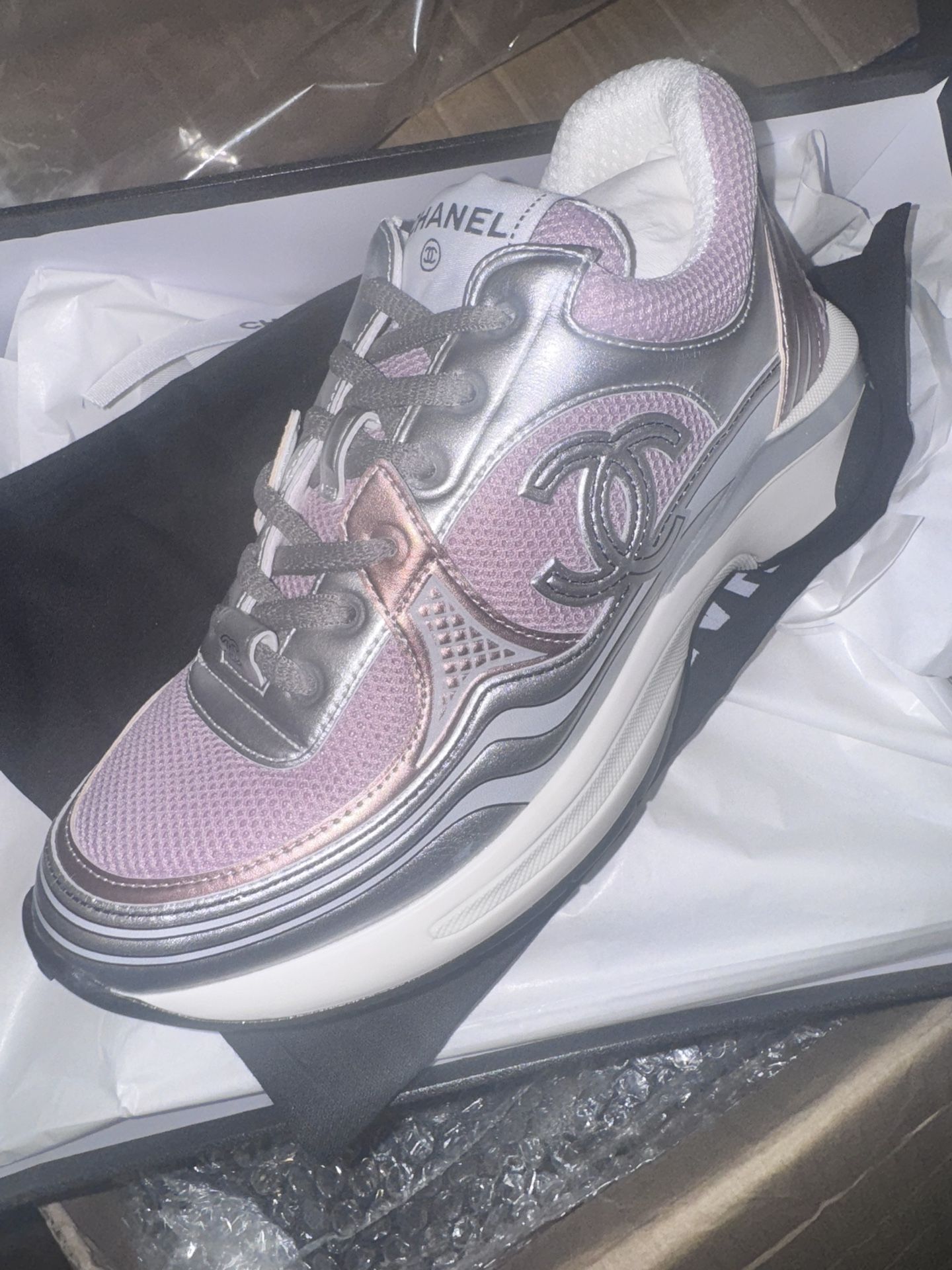 Chanel Sizes 35 to 42 Pink Silver