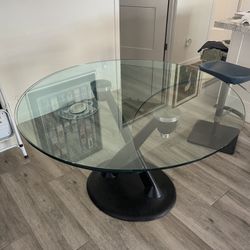 Copenhagen Round Glass Dining Table