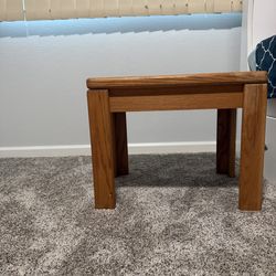 Small wood bedside table