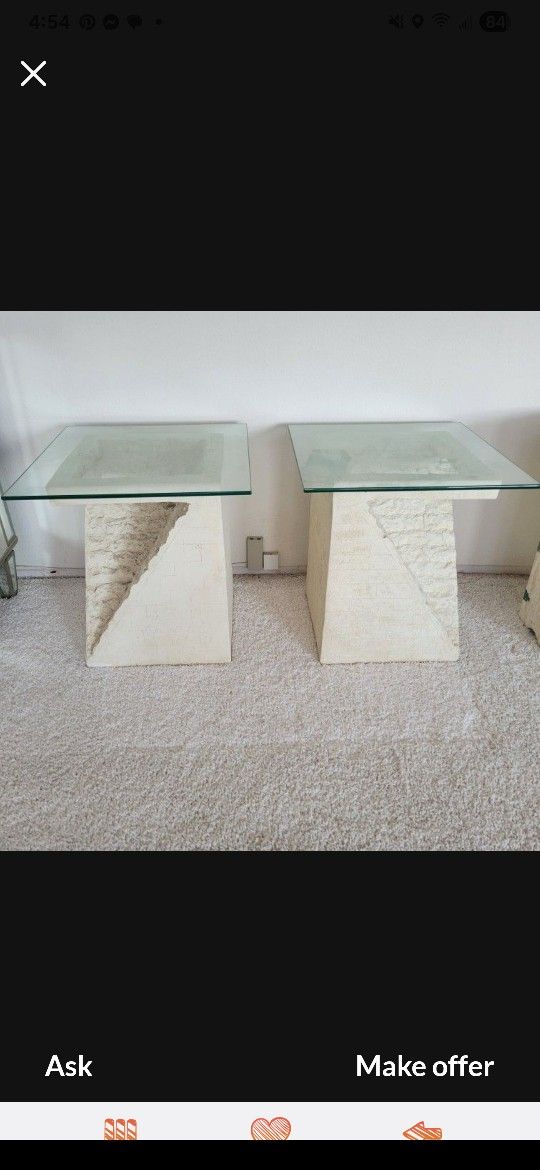 Postmodern End Tables 