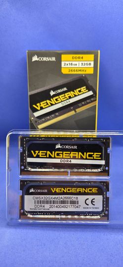 Cosair Vengeance 32GB Memory Kit, 2666mhz PC4-21300