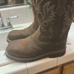 Leather Steel Toe Work Boots 