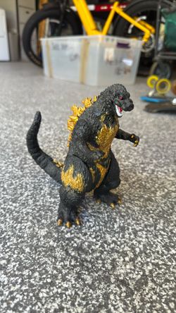 Godzilla Mini Figure Black and Gold Vinyl Plastic Dinosaur Monster