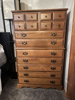 Dresser With 8 Drawers - 31” x 18” d X 51 h. 
