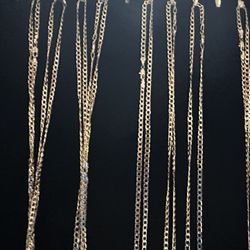 Cadena 24  De Largo + Medalla De Cruz  Oro Laminado 14k 24 Long Chain + 14k Gold Plated Cross Medal