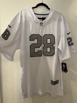 NFL (A) Las Vegas Raiders #28 Josh Jacobs Sz XL Nike Adult Stitched White NFL Jersey (A)
