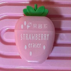 New Kawaii Pink Cased Strawberry Eraser