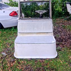 Console With Stainless Steel Rails Teak Trim Winshield