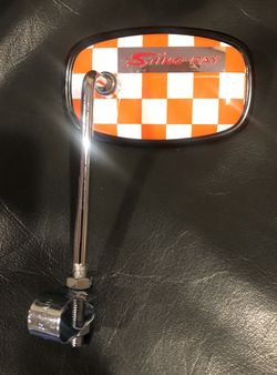 Schwinn Stingray Orange Krate Checkerboard Reproduction Mirror