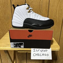 Nike Air Jordan 12 Retro Taxi White Black 2025 Sneakers CT8013-117 Men's 9.5 NEW