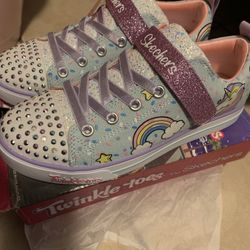 Skechers Twinkle Toes Light Up Sneaker Shoes Size 3.5