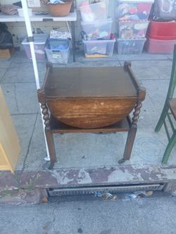 Antique English Tea Trolley Drinks Cart