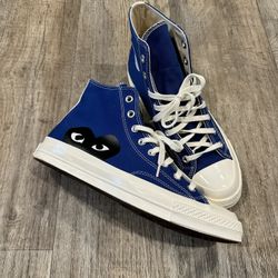 Comme des Garçons PLAY Blue Quarts Converse