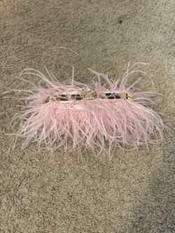 Fuzzy Pink Clutch Bag 