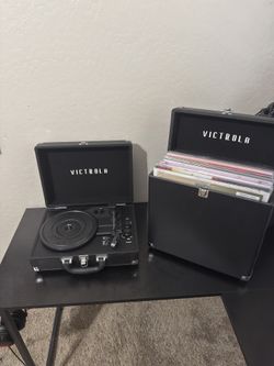 Victrola Record player and record case NEED GONE!!