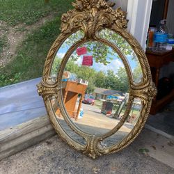 Vintage mid Century Ornate mirror 
