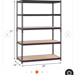 Heavy duty garage Storage Shelf - Adjustable With Up To Five Shelves. Heavy Duty - Holds Up To 2000 Lbs.