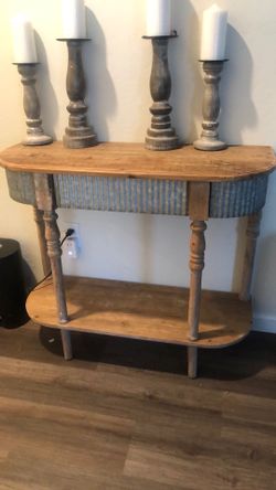 Galvanized and wood table