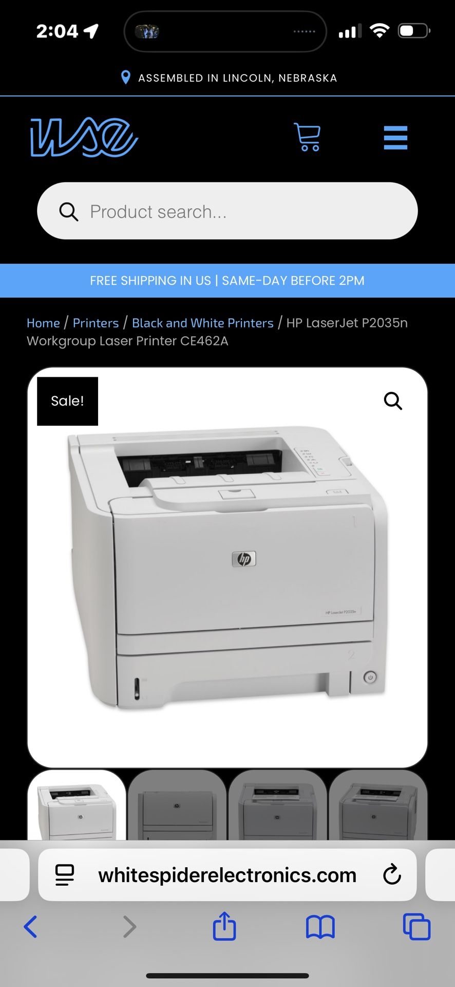 HP Laser-jet p2035n Ce462 Printer