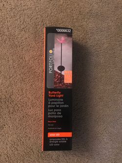 Pink Butterfly solar led yard light