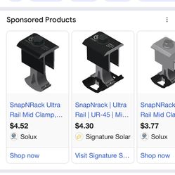SnapnRack mid Clamps 
