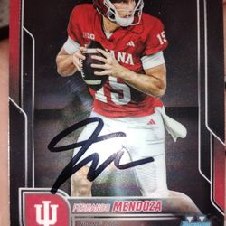 Fernando Mendoza Autograph Card Signed Indiana Football Heisman 