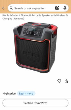 ION Pathfinder 4 Bluetooth Portable Speaker with Wireless Qi Charging