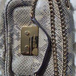 MK Purse / Chaín snakeskin, metal claspe
