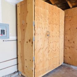 Heavy-duty plywood storage cabinet