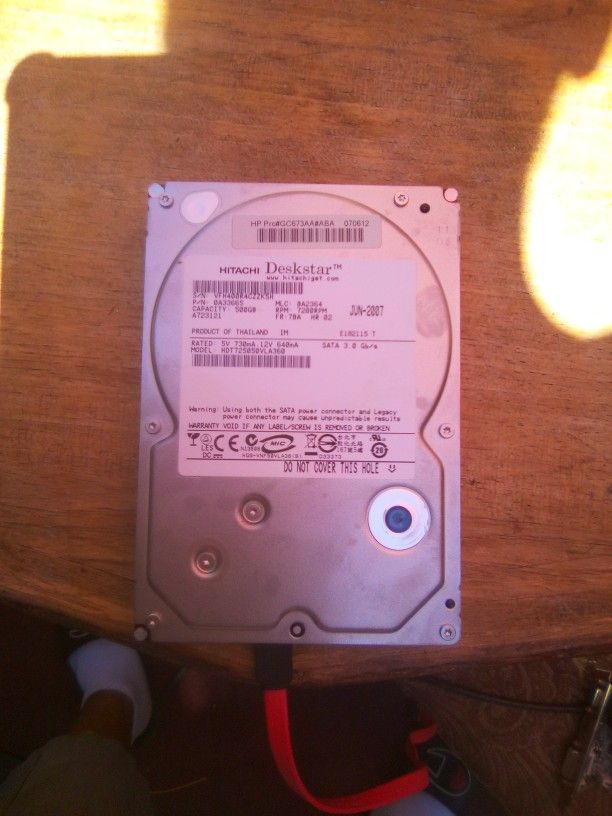 Hitachi Deskstar 500GB 7200RPM Hard Disk Drive