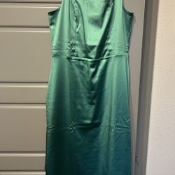 Satin Emerald Dress- Brand New!