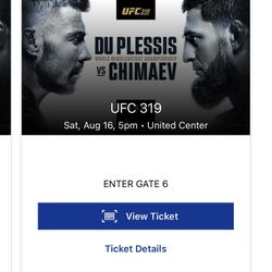 2 UFC TICKETS 