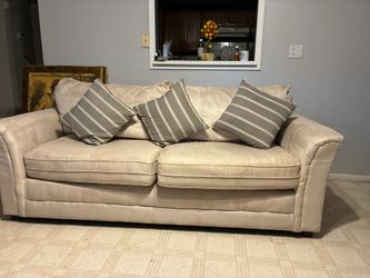 Suede Sofa & Love Seat