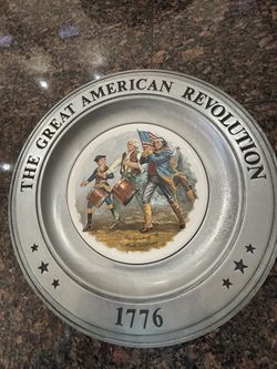 Commemorative Decorative Pewter Plates