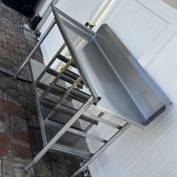 Dish Table - with underneath shelf - ALL STAINLESS STEEL - Restaurant Equipment   $350  66” x 30”  
