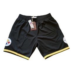 Mitchell & Ness Pittsburg Steelers NFL Throwbacks Mesh Shorts 