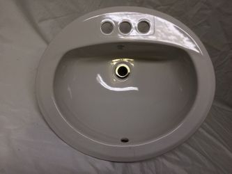BRIGGS 20” Drop In Bathroom Sink With Three Holes And Overflow