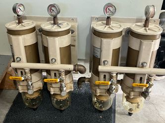 4 Raycor marine fuel filters, just rebuilt (professionally), with vacuum gauges!