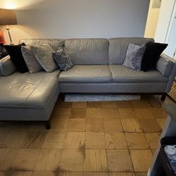 Sofa Leather Beige /Tan 