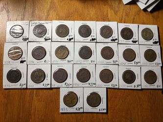 23 Large Cent American Coins 1(contact info removed)