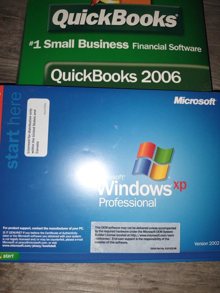 Never Opened Windows XP Professional And Quick Books 06