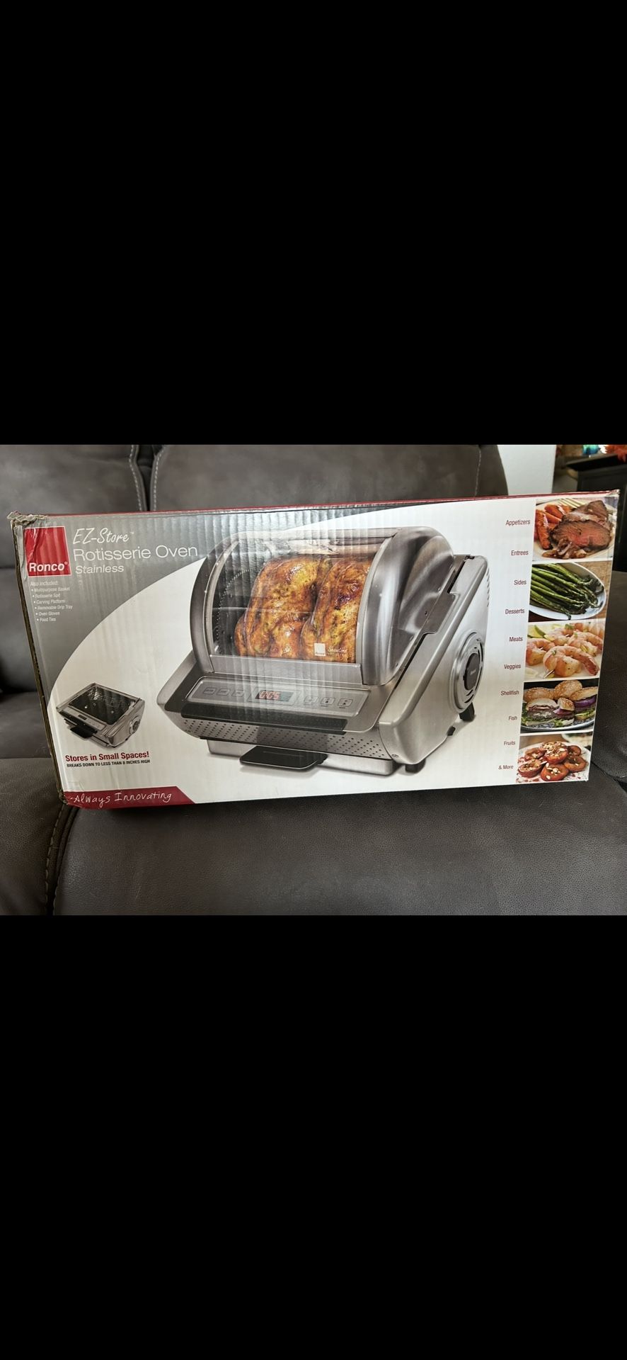Ronco EZ-Store Rotisserie Oven Stainless Steel