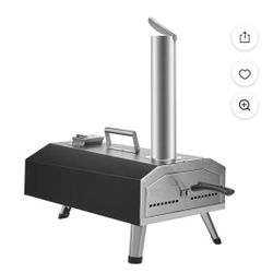Pizza Oven Portable Gas/Wood Pellet Pizza Oven Bottom Rotation