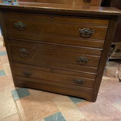 Solid Cherry Wood Vintage Chest