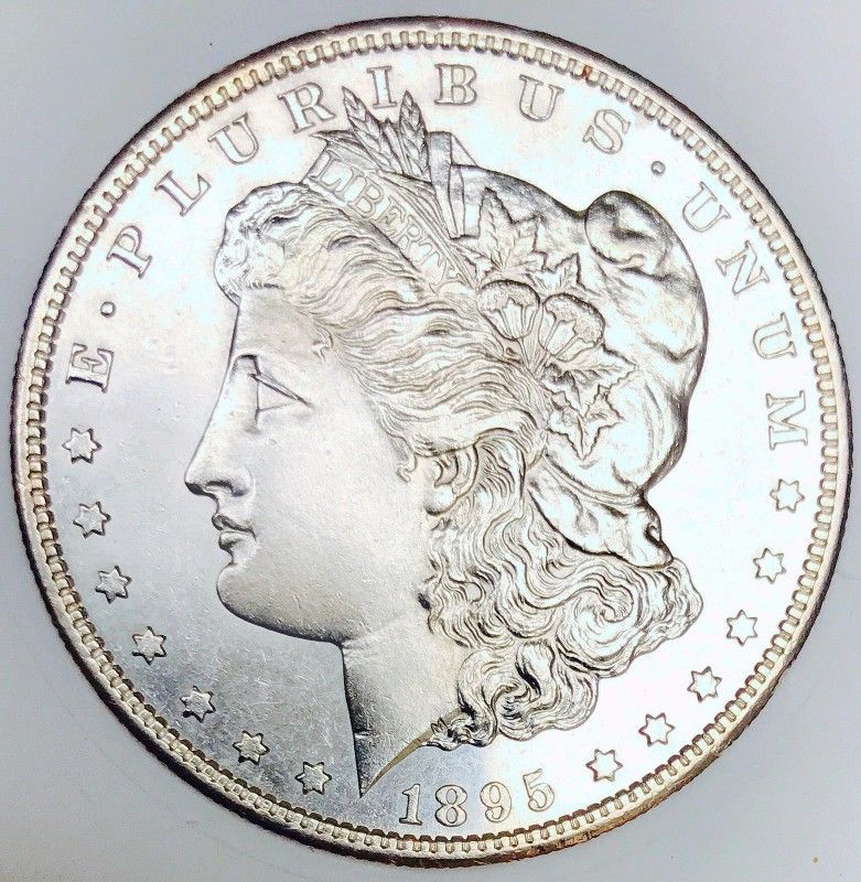 1895 S MORGAN GEM BU+++++PROOF LIKE! SELDOM SEEN SO NICE! RARE KEY DATE