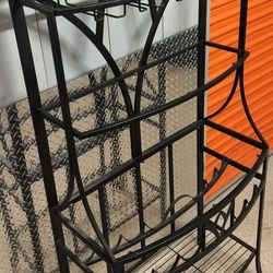 Metal wine bar, glass and bottle Holder